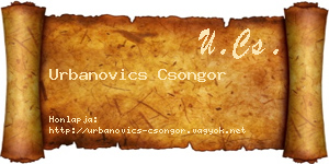 Urbanovics Csongor névjegykártya