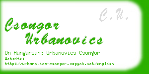 csongor urbanovics business card